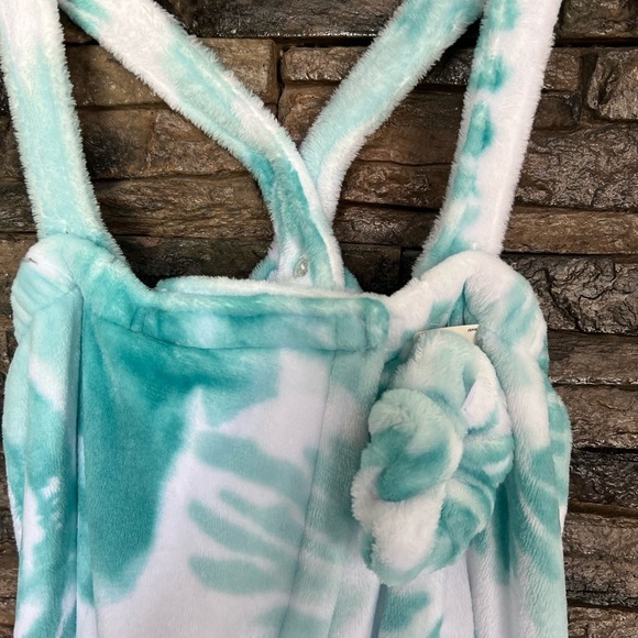 Turquoise Tie-Dye towel/robe Wrap Dress - Picture 5 of 11